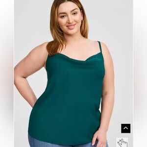 Torrid botanical garden Studio Crepe De Chine Cowl Neck Cami size medium